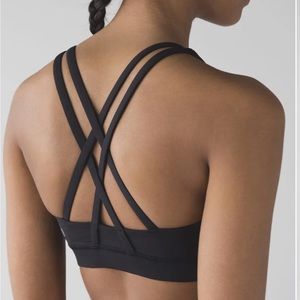 Lululemon Women's Energy Bra Black Yoga Athletic Workout Running Bra! Size 8 B-D